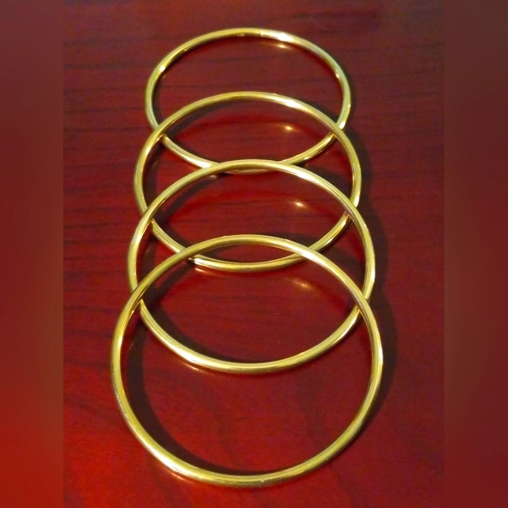 14k Gold Plated Thin Bangles